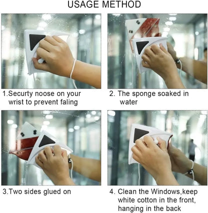 Magnetic glass cleaner